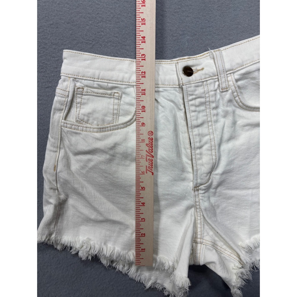Joe's Jeans The Alex Shorts Women 28 White High Rise‎ Frayed Hem Button Fly - Picture 14 of 16
